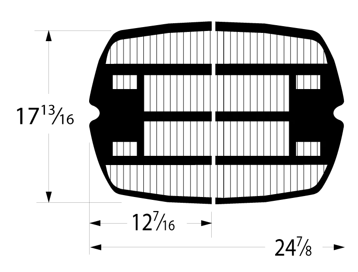 17 13/16 X 24 7/8, Cast Iron Cooking Grids, Weber Q300 - 63802 4 17 13/16 X 24 7/8, Cast Iron Cooking Grids, Weber Q300 - 63802 - Image 2