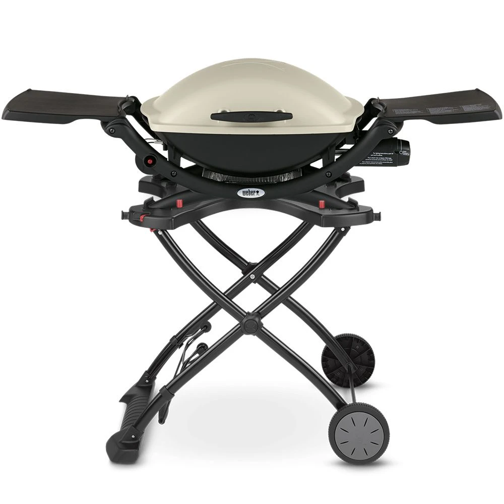 Weber Q2000 Portable Propane Gas Grill With Side Tables On Scissor Cart (WEB-53060001-WEB-6557) 3 Weber Q2000 Portable Propane Gas Grill With Side Tables On Scissor Cart (WEB-53060001-WEB-6557)