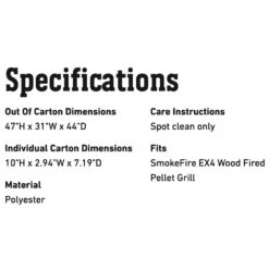 Weber Premium Grill Cover For SmokeFire EX4 Grill (WEB-7190) -Outdoor Grilling - Weber web 7190 spec a 05 22