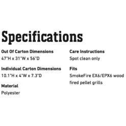 Weber Premium Grill Cover For SmokeFire EX6/EPX6 Grills (WEB-7191) -Outdoor Grilling - Weber web 7191 spec a 05 22