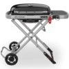 Weber Traveler Portable Propane Gas Grill With Side Table -Outdoor Grilling - Weber web 9010001 a 05 22