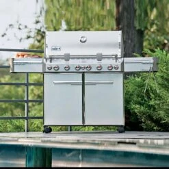 Weber Summit 6-Burner Freestanding Gas Grill With Rotisserie, Sear Station And Side Burner (WEB-E-S-670) -Outdoor Grilling - Weber web e s 670 feat a 05 22